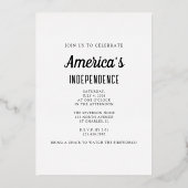 Invitation En Aluminium Fireworks, Fun, Freedom 250th 4th of July (Verso)