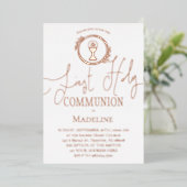 Invitation En Aluminium First Communion (Debout devant)
