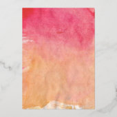 Invitation En Aluminium Flamant rose d'aquarelle tropicale Baby shower rée (Verso)