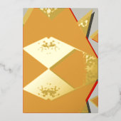 Invitation En Aluminium Flambée géométrique vive (Recto)