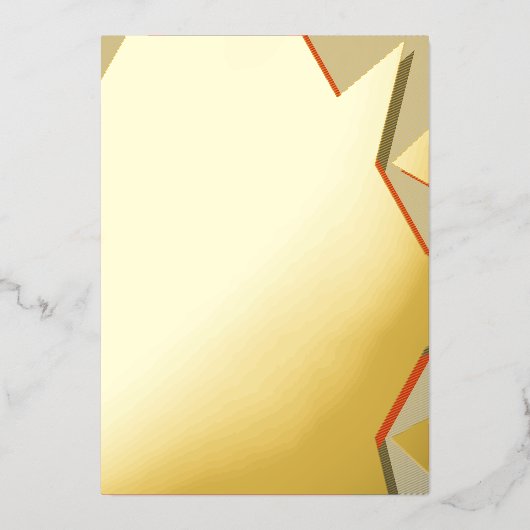 Invitation En Aluminium Flambée géométrique vive (Recto)