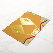 Invitation En Aluminium Flambée géométrique vive (Rotation)