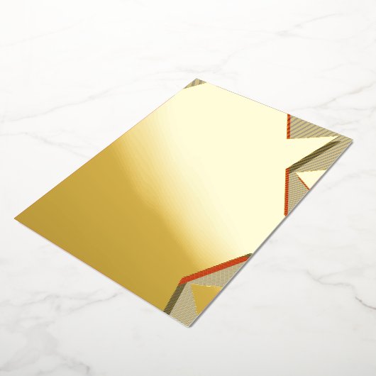 Invitation En Aluminium Flambée géométrique vive (Rotation)