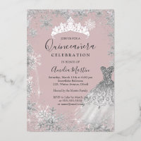 Fléau de neige blanc en argent d'hiver Quinceanera