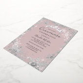 Invitation En Aluminium Fléau de neige blanc Silver Quinceanera (Rotation)