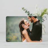 Invitation En Aluminium Flèches modernes | Photo Personnalisée Enregistrer (Debout devant)