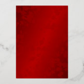 Invitation En Aluminium Fleur de cerisier blanc | Mariage chinois rouge (Verso)