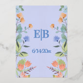 Invitation En Aluminium Fleur de pervenche  (Verso)