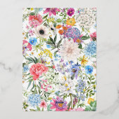 Invitation En Aluminium Fleur Jardin Fleur de Fille Douche nuptiale (Verso)