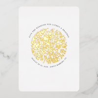 Fleur ronde minimaliste glamour Enregistrez la dat
