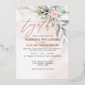 Invitation En Aluminium Fleur rose  (Recto)