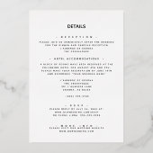 Invitation En Aluminium Fleur rose  (Verso)