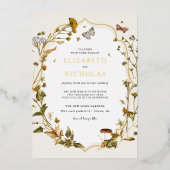 Invitation En Aluminium Fleur sauvage d'automne Boho | Mariage botanique (Recto)