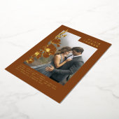 Invitation En Aluminium Fleur sauvage Élégant Mariage en terre cuite Photo (Rotation)