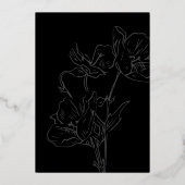 Invitation En Aluminium Fleur sauvage Élégant Mariage gothique (Verso)