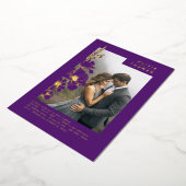 Invitation En Aluminium Fleur sauvage Élégant romantique violet Mariage ph (Rotation)