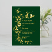 Invitation En Aluminium Fleur sauvage Frame Frontière Mariage Foil Invitat (Debout devant)