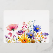 Invitation En Aluminium Fleur sauvage Garden Wedding Enregistrer la date (Verso)