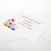Invitation En Aluminium Fleur sauvage Garden Wedding Enregistrer la date (Rotation)