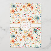 Invitation En Aluminium Fleur sauvage Meadow Garden Floral Boho Mariage de (Verso)