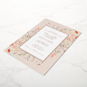 Invitation En Aluminium Fleur sauvage Photo Graduation Party Real Rose Gol (Rotation)