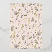 Invitation En Aluminium Fleur sauvage Printemps Été Floral Baptême (Verso)