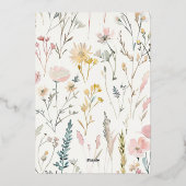 Invitation En Aluminium Fleur sauvage | Réserver Thème Baby shower Invitat (Verso)