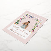 Invitation En Aluminium Fleur sauvage rose Bridesmaid (Rotation)