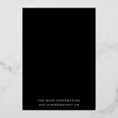 Invitation En Aluminium Fleur sauvage Silhouette Wreath Black Mariage Silv (Verso)