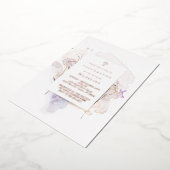 Invitation En Aluminium fleurs aquarelle Confirmation (Rotation)