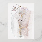 Invitation En Aluminium fleurs aquarelle Confirmation (Verso)