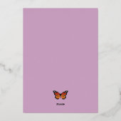 Invitation En Aluminium Fleurs arc-en-ciel - Collage moderne (Verso)