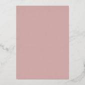 Invitation En Aluminium Fleurs blanches et bleues Mariage moderne Rose or (Verso)