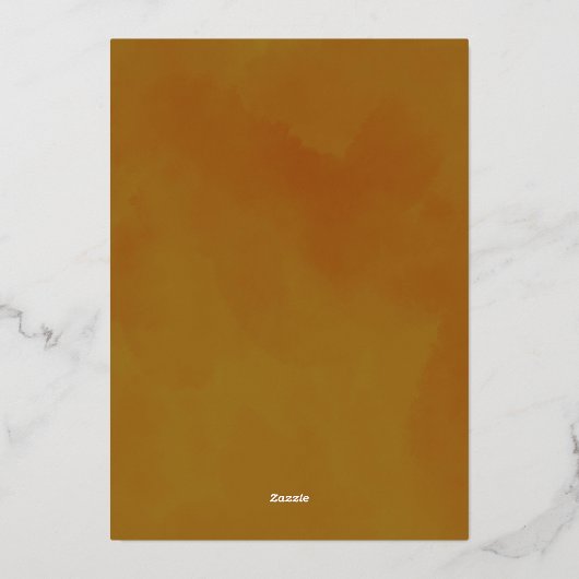 Invitation En Aluminium Fleurs d'automne Grateful Together Engagement Part (Verso)