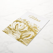 Invitation En Aluminium fleurs de lotus dorées - Merci Foil  (Rotation)