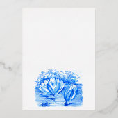 Invitation En Aluminium fleurs de lotus dorées - Merci Foil  (Verso)