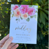 Invitation En Aluminium Fleurs de mariage printanières colorées vibrantes