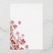 Invitation En Aluminium Fleurs de Parties scintillant rose Floral 50e anni (Verso)