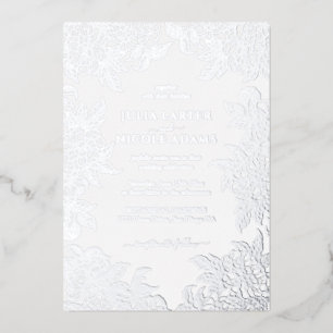 Invitation En Aluminium Fleurs de Pivoine Orange Dusty Brunt Mariage d'Aut