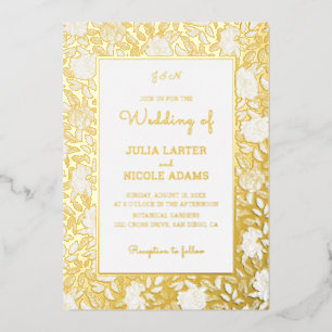 Invitation En Aluminium Fleurs de pivoine orange poussiéreuses Mariage d'a