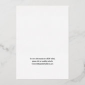 Invitation En Aluminium Fleurs d'or rose Mariage Floral (Verso)