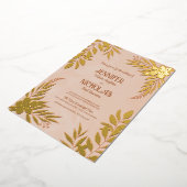 Invitation En Aluminium Fleurs élégantes et ornements Feuille pour Mariage (Rotation)