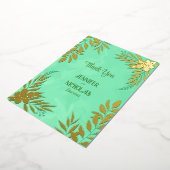 Invitation En Aluminium Fleurs élégantes et ornements Feuille pour Mariage (Rotation)