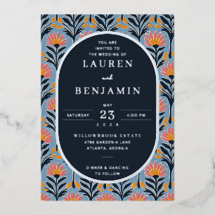 Invitation En Aluminium Fleurs Marines Joyeuses
