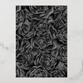 Invitation En Aluminium Fleurs monochromes et anniversaire à la feuille d' (Verso)