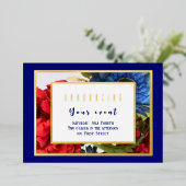 Invitation En Aluminium Fleurs Patriotiques  (Debout devant)