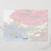 Invitation En Aluminium Fleurs Patriotiques  (Verso)