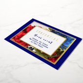 Invitation En Aluminium Fleurs Patriotiques  (Rotation)