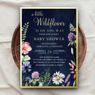 Invitation En Aluminium Fleurs printanières Un peu de fleurs sauvages Baby
