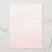 Invitation En Aluminium Fleurs roses élégantes Fête des mariées de verdure (Verso)